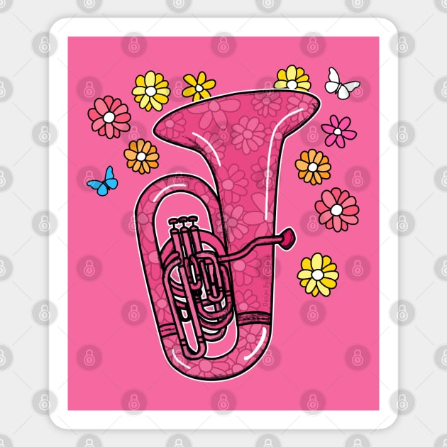 Mothers Day Tuba Mom Female Brass Musician Sticker by doodlerob